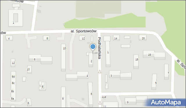 Grudziądz, Podhalańska, 2a, mapa Grudziądza