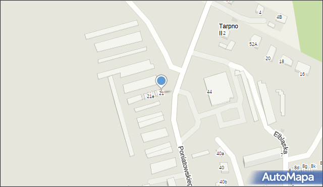 Grudziądz, Poniatowskiego, 21, mapa Grudziądza