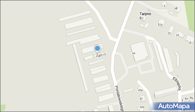 Grudziądz, Poniatowskiego, 21f, mapa Grudziądza