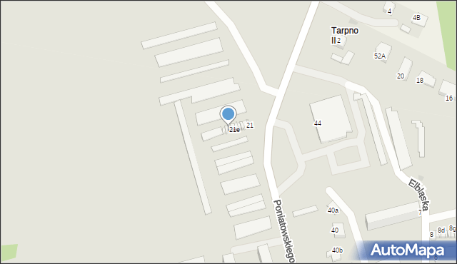 Grudziądz, Poniatowskiego, 21g, mapa Grudziądza