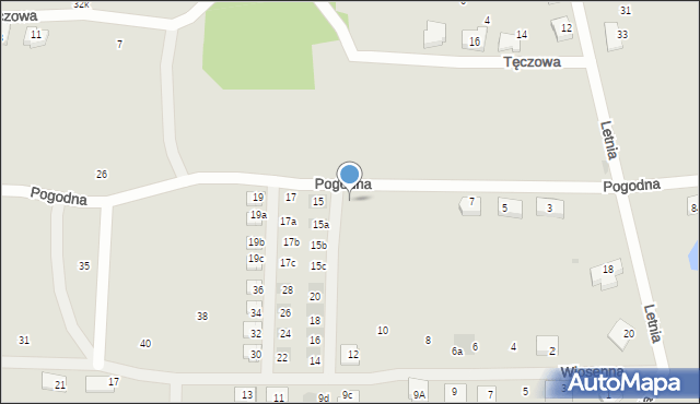 Gryfino, Pogodna, 13, mapa Gryfino