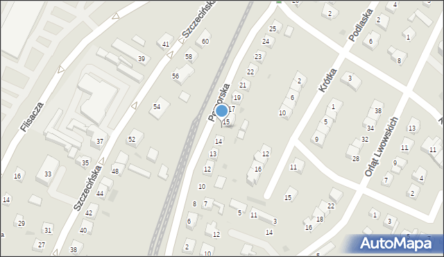 Gryfino, Pomorska, 16, mapa Gryfino