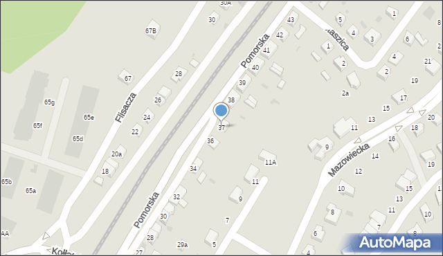 Gryfino, Pomorska, 37, mapa Gryfino