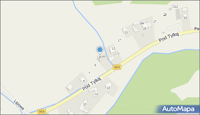 Grywałd, Pod Tylką, 11, mapa Grywałd