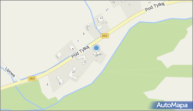 Grywałd, Pod Tylką, 14, mapa Grywałd