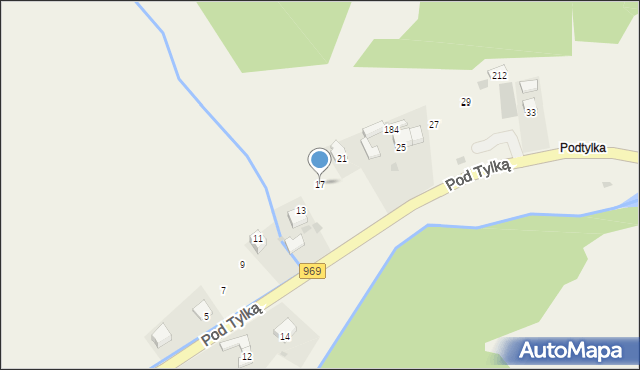 Grywałd, Pod Tylką, 17, mapa Grywałd