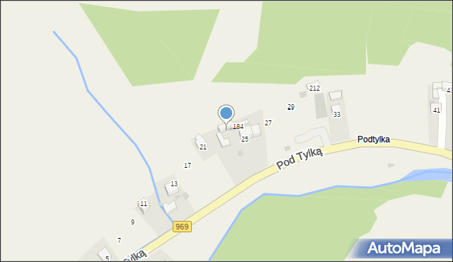 Grywałd, Pod Tylką, 23, mapa Grywałd