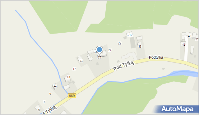 Grywałd, Pod Tylką, 25, mapa Grywałd