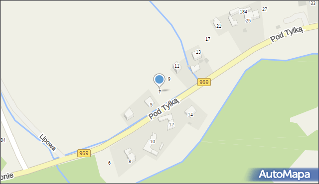 Grywałd, Pod Tylką, 7, mapa Grywałd
