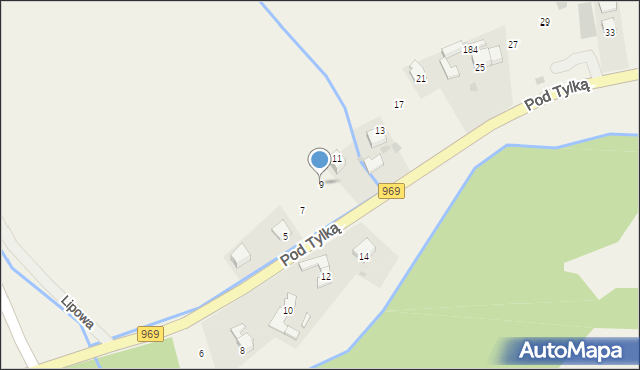 Grywałd, Pod Tylką, 9, mapa Grywałd