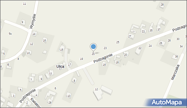 Grywałd, Podzagonie, 21, mapa Grywałd