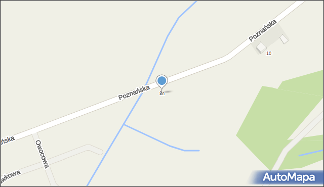 Grzebienisko, Poznańska, 8n, mapa Grzebienisko