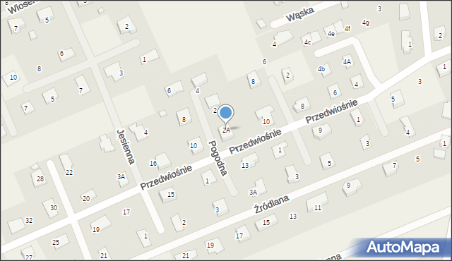 Grzędzice, Pogodna, 2A, mapa Grzędzice
