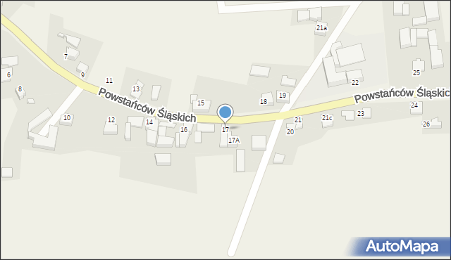 Grzegorzowice, Powstańców Śląskich, 17, mapa Grzegorzowice