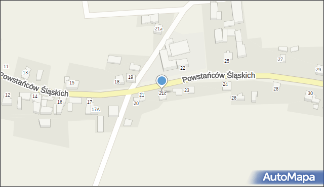 Grzegorzowice, Powstańców Śląskich, 21c, mapa Grzegorzowice