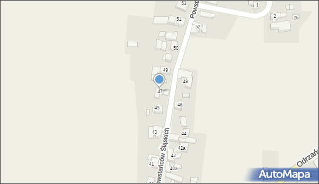 Grzegorzowice, Powstańców Śląskich, 47, mapa Grzegorzowice