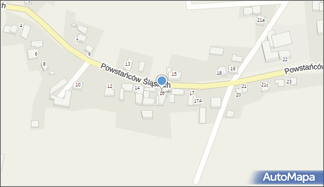 Grzegorzowice, Powstańców Śląskich, 16, mapa Grzegorzowice