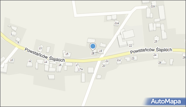 Grzegorzowice, Powstańców Śląskich, 18, mapa Grzegorzowice