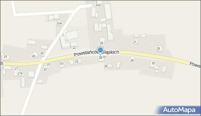 Grzegorzowice, Powstańców Śląskich, 24, mapa Grzegorzowice