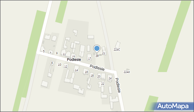 Grzybowa Góra, Podlesie, 19, mapa Grzybowa Góra