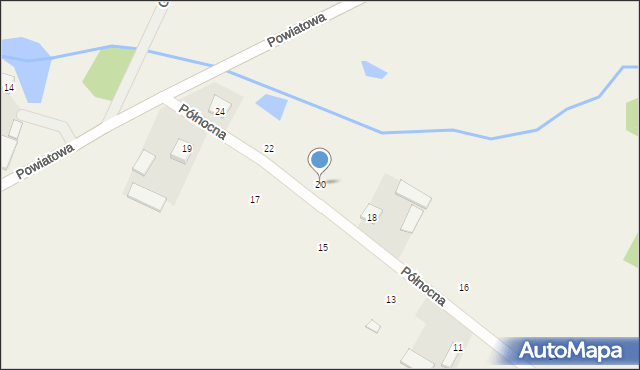 Gurba, Północna, 20, mapa Gurba