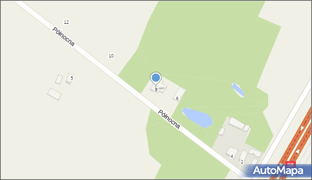 Gurba, Północna, 8, mapa Gurba