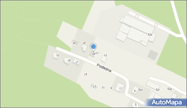 Gutkowo, Podleśna, 14, mapa Gutkowo