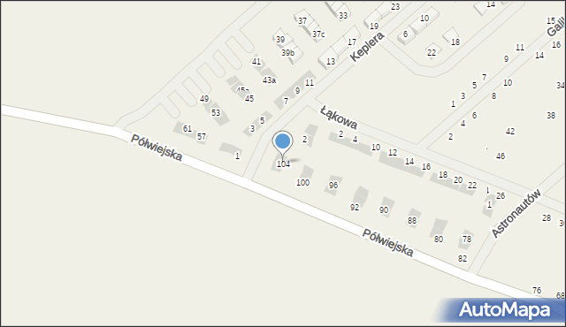 Gwiazdowo, Półwiejska, 104, mapa Gwiazdowo
