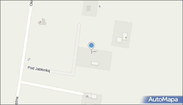 Gzin, Pod Jabłonką, 2, mapa Gzin