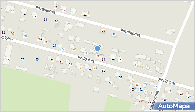 Hajnówka, Poddolna, 16, mapa Hajnówka