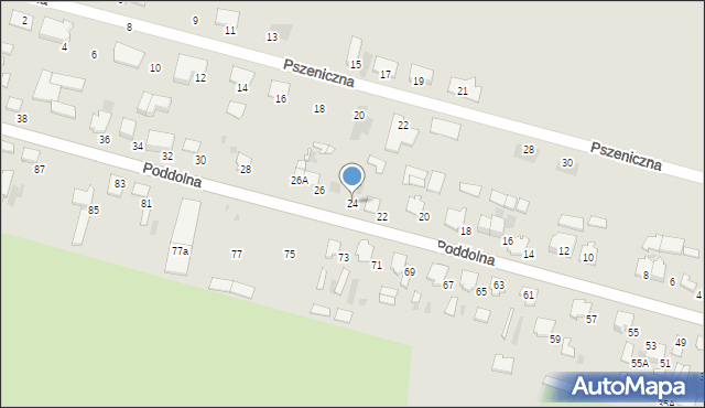 Hajnówka, Poddolna, 24, mapa Hajnówka