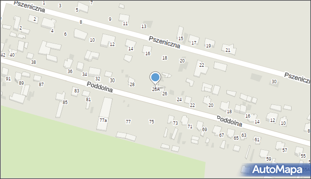 Hajnówka, Poddolna, 26A, mapa Hajnówka