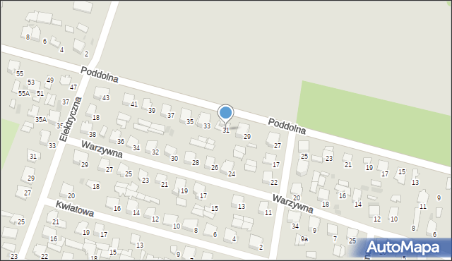 Hajnówka, Poddolna, 31, mapa Hajnówka