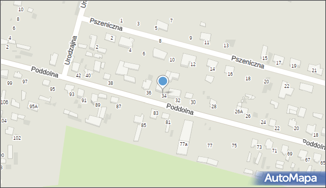 Hajnówka, Poddolna, 36A, mapa Hajnówka