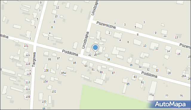 Hajnówka, Poddolna, 40, mapa Hajnówka
