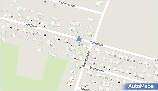 Hajnówka, Poddolna, 49, mapa Hajnówka