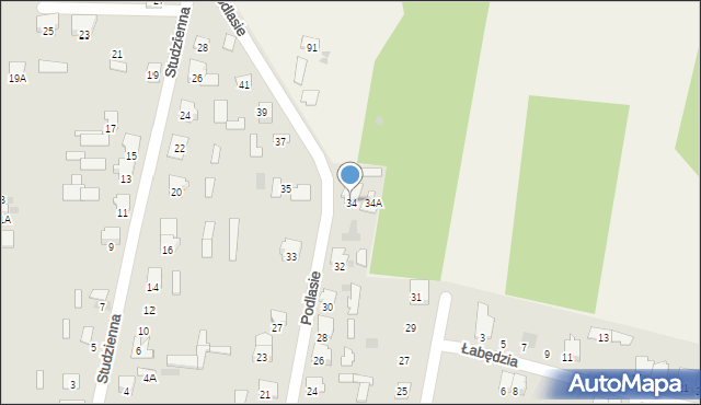 Hajnówka, Podlasie, 34, mapa Hajnówka