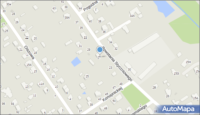 Halinów, Powstania Styczniowego, 29A, mapa Halinów