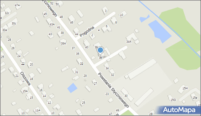 Halinów, Powstania Styczniowego, 36, mapa Halinów