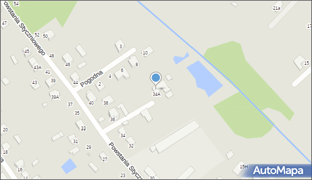 Halinów, Powstania Styczniowego, 36A, mapa Halinów
