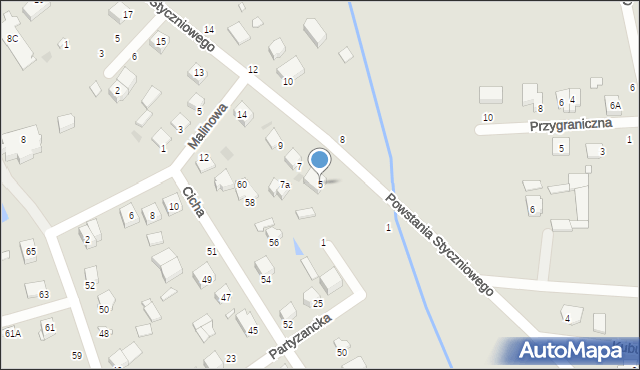 Halinów, Powstania Styczniowego, 5, mapa Halinów