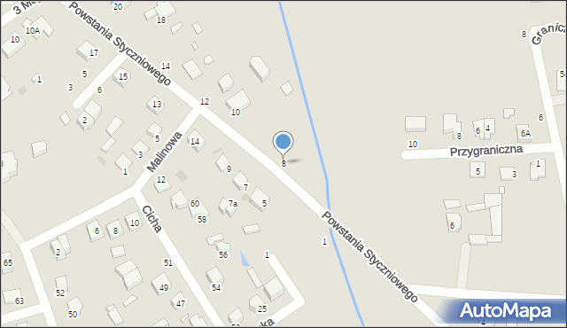 Halinów, Powstania Styczniowego, 8, mapa Halinów