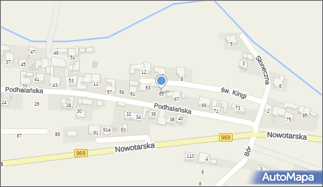 Harklowa, Podhalańska, 65, mapa Harklowa