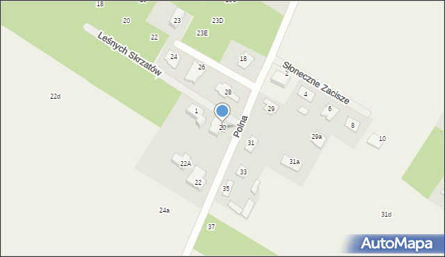 Henryków-Urocze, Polna, 20, mapa Henryków-Urocze