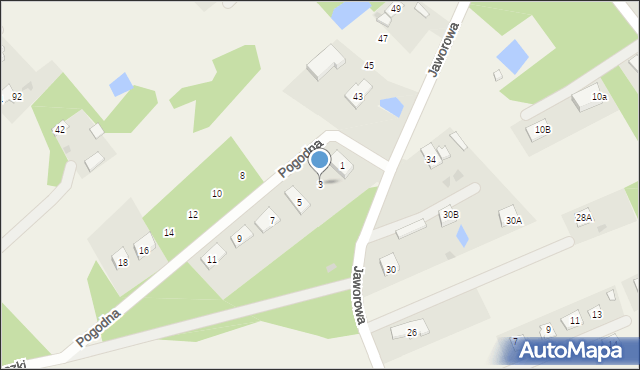 Henryszew, Pogodna, 3, mapa Henryszew