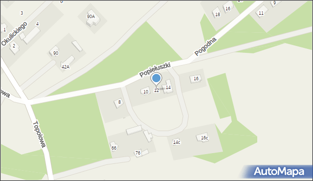 Henryszew, Popiełuszki Jerzego, bł. ks., 12, mapa Henryszew