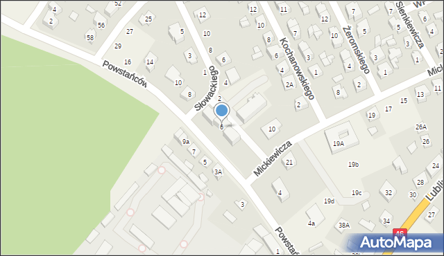 Herby, Powstańców Śląskich, 6, mapa Herby