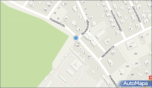 Herby, Powstańców Śląskich, 9b, mapa Herby