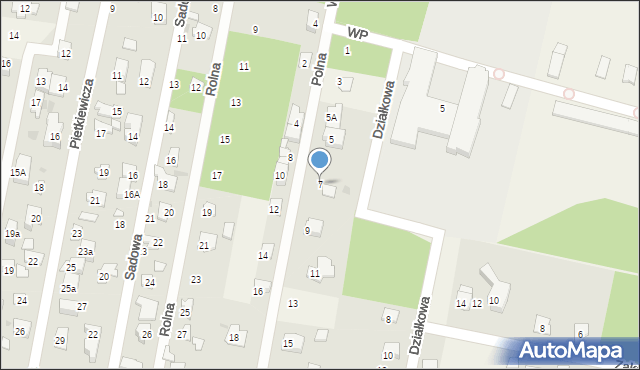 Hornówek, Polna, 7, mapa Hornówek