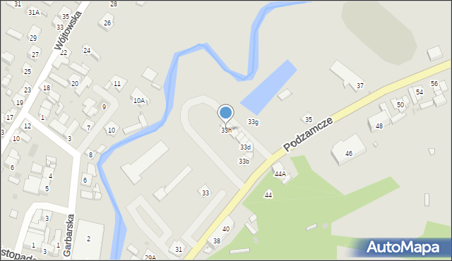 Iłża, Podzamcze, 33h, mapa Iłża